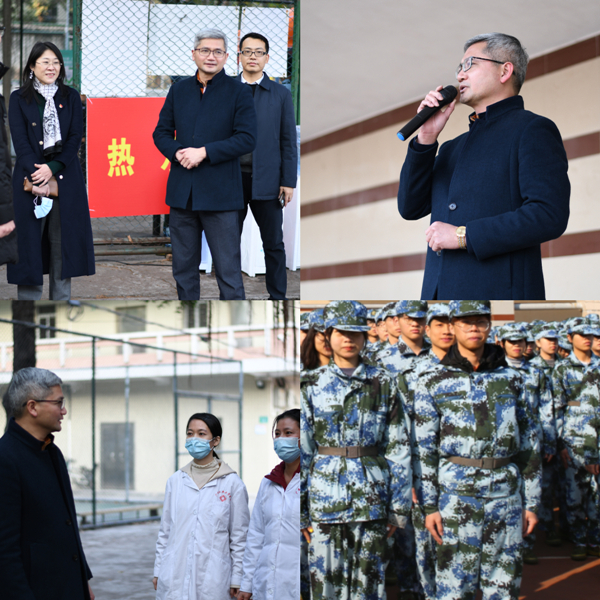 军训新“艺”３：校领导慰问69书吧
军训学生